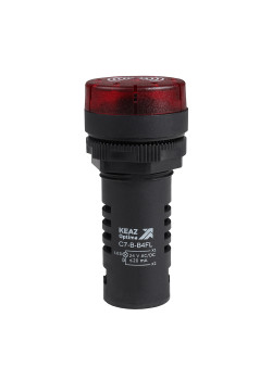 Зуммер с непрерывным сигналом OptiSignal Compact D22 C7-B-B4CL красный с подсветкой 24 В AC/DC