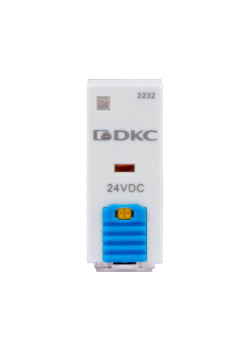 Реле миниатюрное промышленное, 2CO, ком. ток 8А, AgSnO2, напряжение 24V DC, опция: тест-кнопка+светодиод+защитный диод