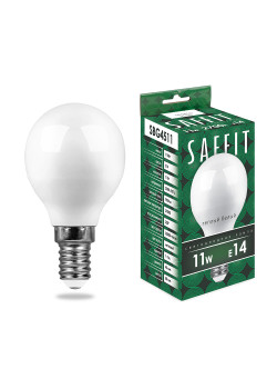 Лампа светодиодная SAFFIT SBG4511 Шарик E14 11W 230V 2700K