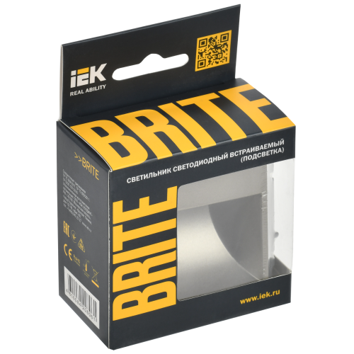 BRITE Подсветка светодиодная встраиваемая ПЛ20-БрШ шампань IEK BRITE Подсветка светодиодная встраиваемая ПЛ20-БрШ шампань IEK