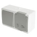 Блок горизонтальный розетка 1-местная с/з+ выключатель 1-клавишный STEKKER, PST16-21-54/10-211-54, ,белый/серый Блок горизонтальный розетка 1-местная с/з+ выключатель 1-клавишный STEKKER, PST16-21-54/10-211-54, ,белый/серый