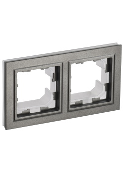 BRITE Рамка 2-местная IP44 РУ-2-БрШ-44 шампань IEK