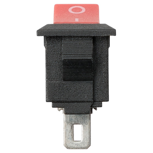 Выключатель клавишный KCD11-101 250В AC/DC, 1P, 3А, (2с), ON-OFF, черный корпус, красная клавиша, Micro TDM Выключатель клавишный KCD11-101 250В AC/DC, 1P, 3А, (2с), ON-OFF, черный корпус, красная клавиша, Micro TDM