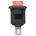 Выключатель клавишный KCD11-101 250В AC/DC, 1P, 3А, (2с), ON-OFF, черный корпус, красная клавиша, Micro TDM