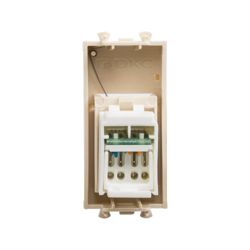 Компьютерная розетка RJ-45 модульная, кат.6, Avanti, ванильная дымка, 1 модуль Компьютерная розетка RJ-45 модульная, кат.6, Avanti, ванильная дымка, 1 модуль