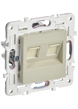 SKANDY Розетка компьютерная двойная RJ45 кат.6 SK-K04B бежевый IEK