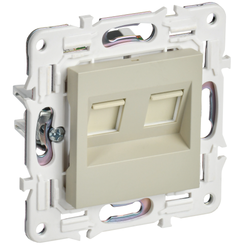 SKANDY Розетка компьютерная двойная RJ45 кат.6 SK-K04B бежевый IEK