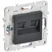 SKANDY Розетка компьютерная двойная RJ45 кат.5E SK-K03T титан IEK