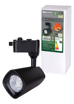 Светильник трековый однофазный LED TRL-02-015-WB 15 Вт, 24°, 3000 К, 90 Ra, черный, TDM