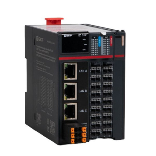 Программируемый логический контроллер (ПЛК) EC312 токоподающий D-CARD EKF