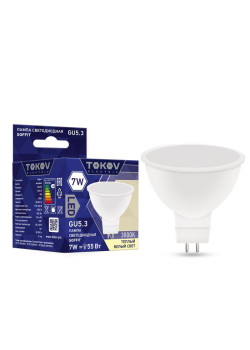 Лампа светодиодная 7Вт Soffit 3000К GU5.3 176-264В TOKOV ELECTRIC TKE-MR16-GU5.3-7-3K
