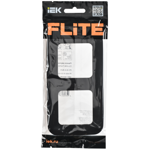 FLITE Рамка 2-местная РУ-2-А-ФлЧ черный IEK FLITE Рамка 2-местная РУ-2-А-ФлЧ черный IEK