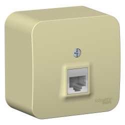 BLANCA О/У РОЗЕТКА компьютерная RJ45, кат.5E, ИЗОЛ.ПЛ., БЕЖЕВЫЙ