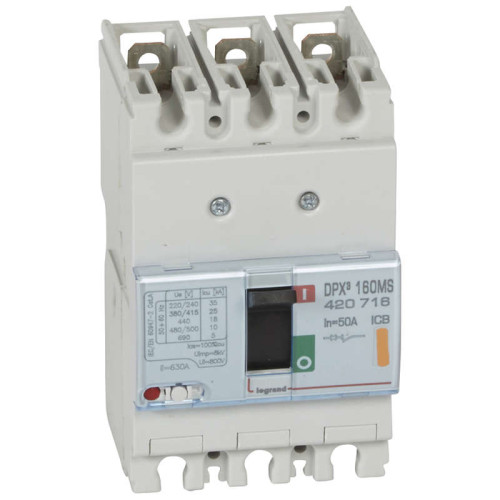 Выключатель авт. 3п DPX3 160 50А 25кА для защиты эл. двиг. Leg