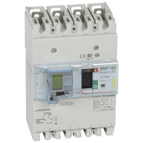 Выключатель авт. диф. тока 4п DPX3 160 100А 16kA Leg